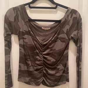 Hollister Camo Long Sleeve Top